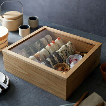 楽天市場】タモ フード BOX アクリル蓋付 (自在蓋仕様) 木製 フード