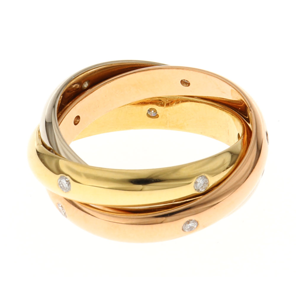 楽天市場】【送料無料】カルティエ CARTIER トリニティ リング ダイヤ