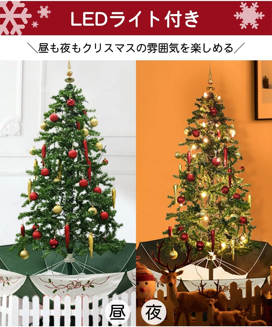 楽天市場】【セール】クリスマスツリー 170cm 雪が降る機能付き 音楽