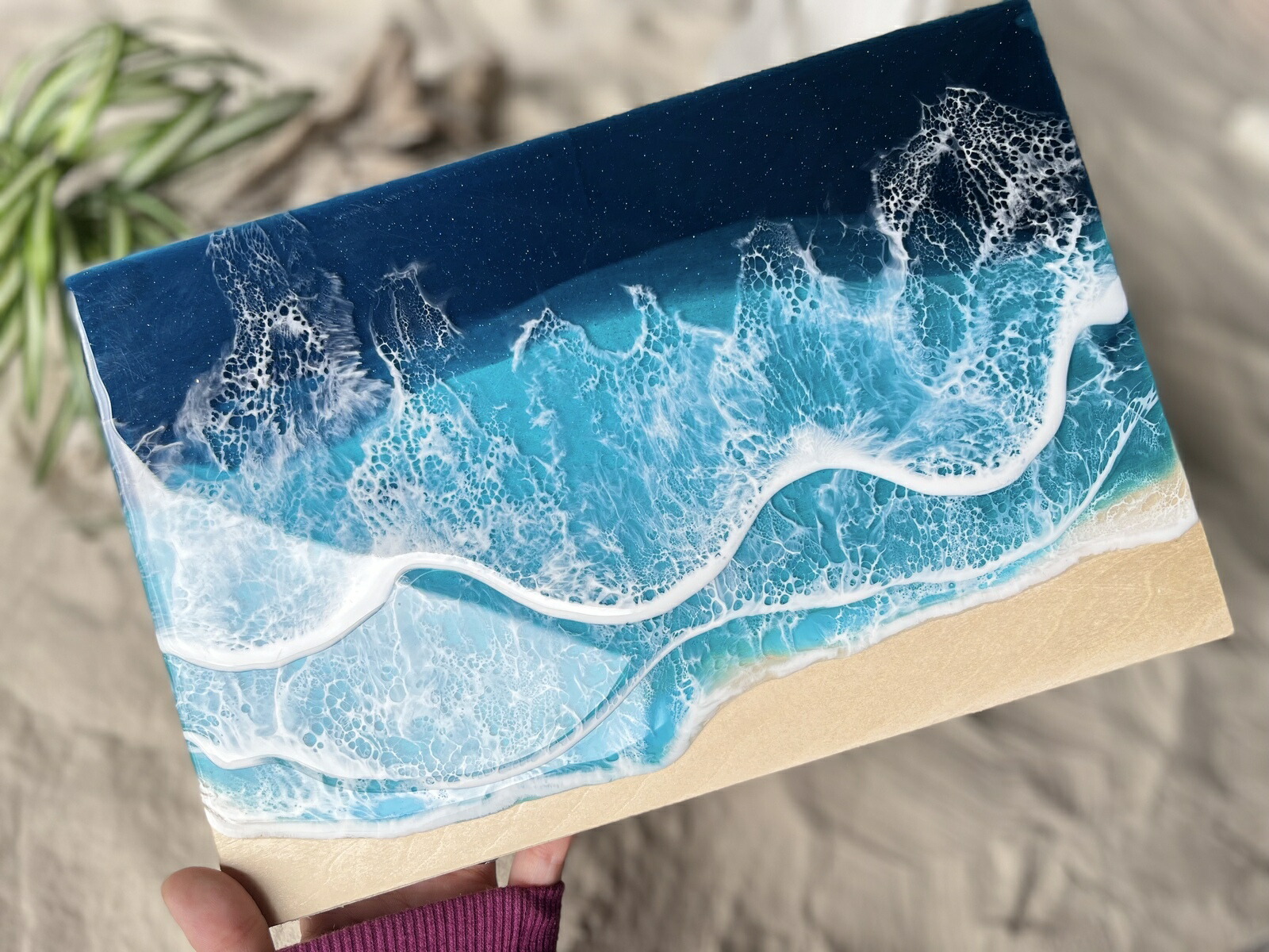 楽天市場】【アートパネル】 オーシャンアート 荒波 20cm×30cm レジン