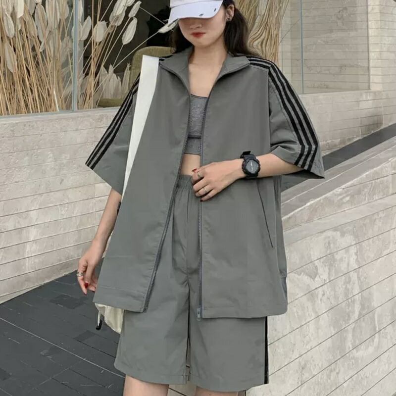 楽天市場】セットアップ ジャージ ジャケット ジャンパー ショート