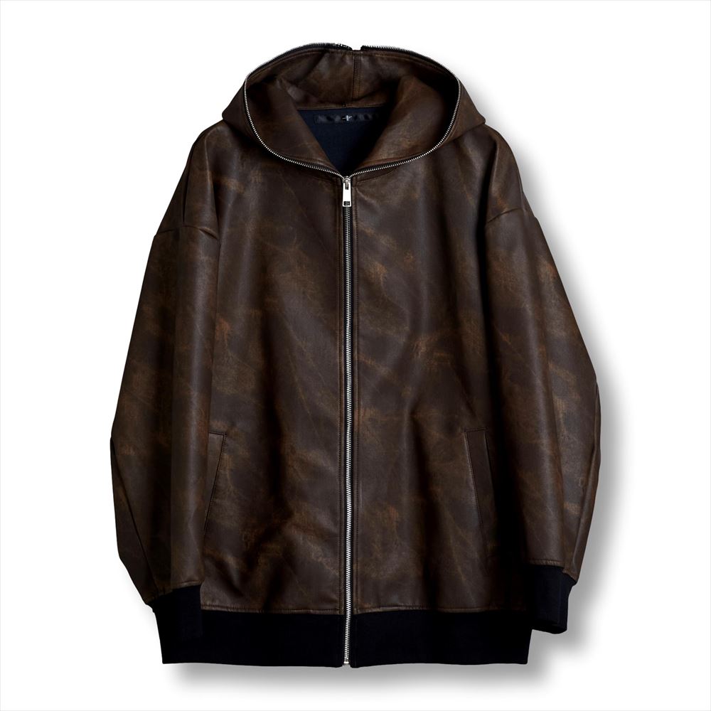 楽天市場】NO ID. ノーアイディー シンセティックレザーフーデッド BLZ