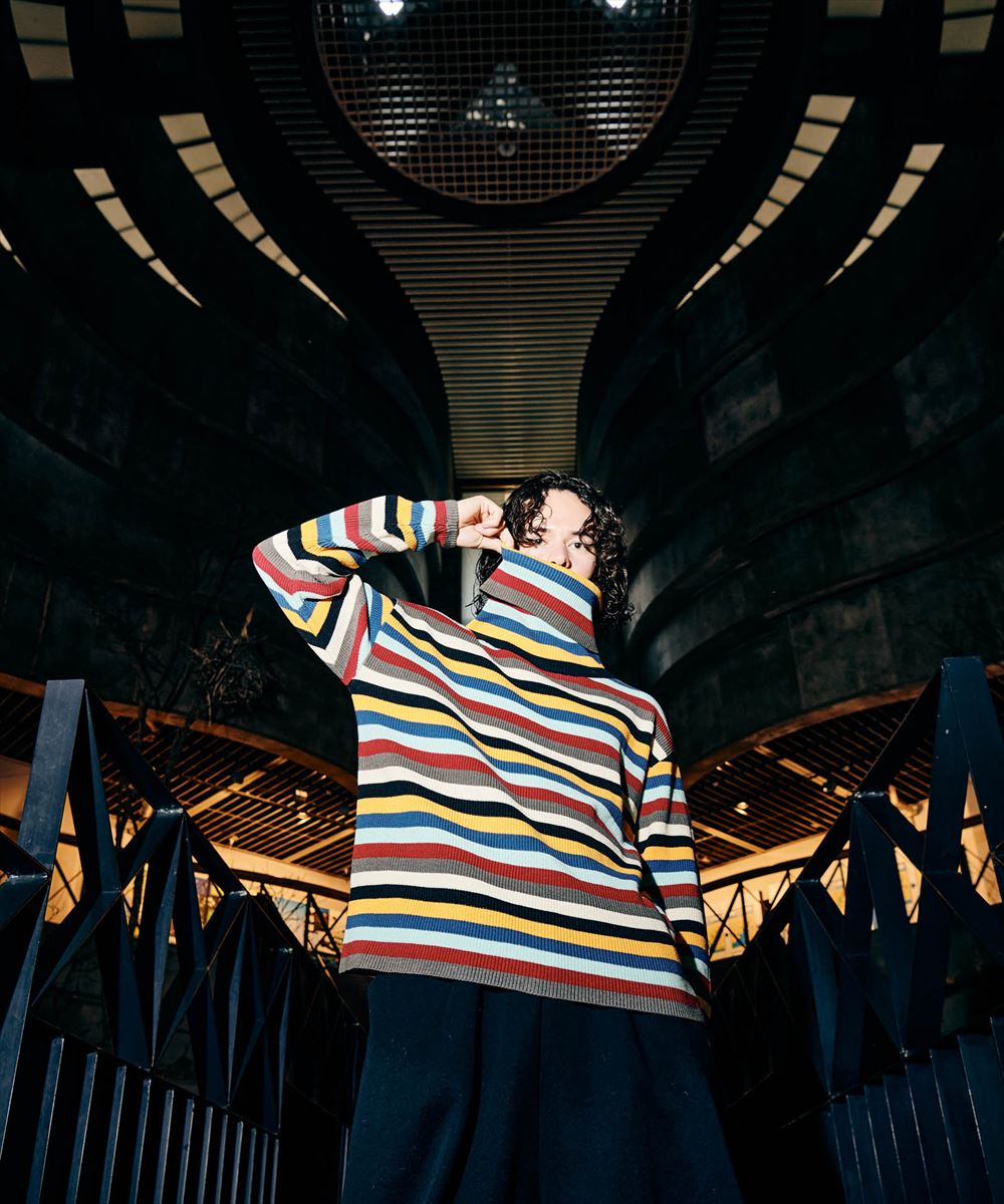 楽天市場】glamb グラム Fifties Border Turtle Neck Knit フィフティ