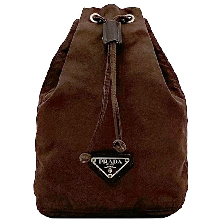 楽天市場】【送料無料】 プラダ 巾着ポーチ ec-22645 ブラウン