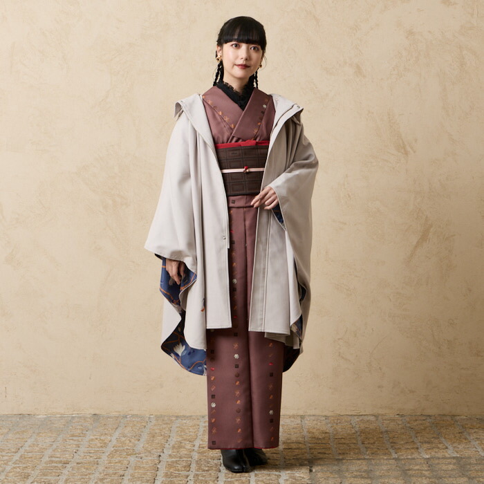 楽天市場】小紋単品「チョコレート」公式 ふりふ 洗える着物 袷 大正