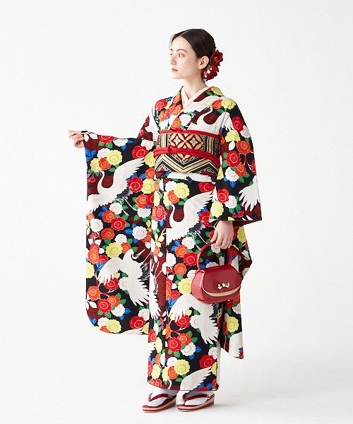 楽天市場】【レンタル】振袖【F3704】八重鶴公式 ふりふ 成人式 振袖