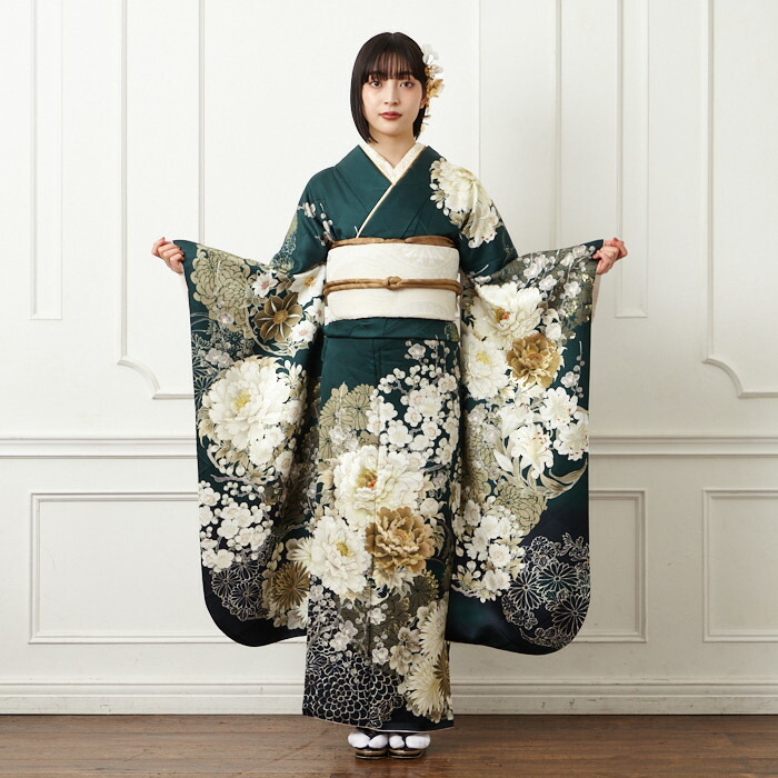 楽天市場】【レンタル】振袖 「【F5801】 菊に牡丹 」公式 ふりふ