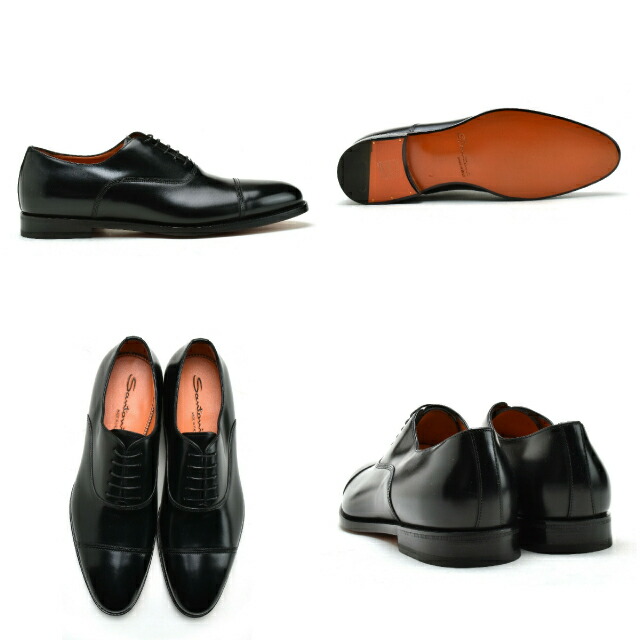 楽天市場】サントーニ Santoni ストレートチップ ブラック 06435