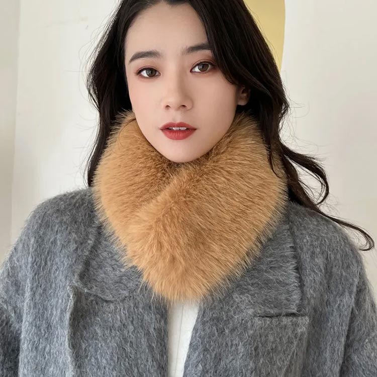 楽天市場】ファー ネックウォーマー ティペット レディース 付け襟