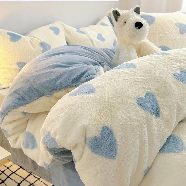 楽天市場】 ハート柄 敷き布団カバー 布団カバーセット 厚手 3点セット