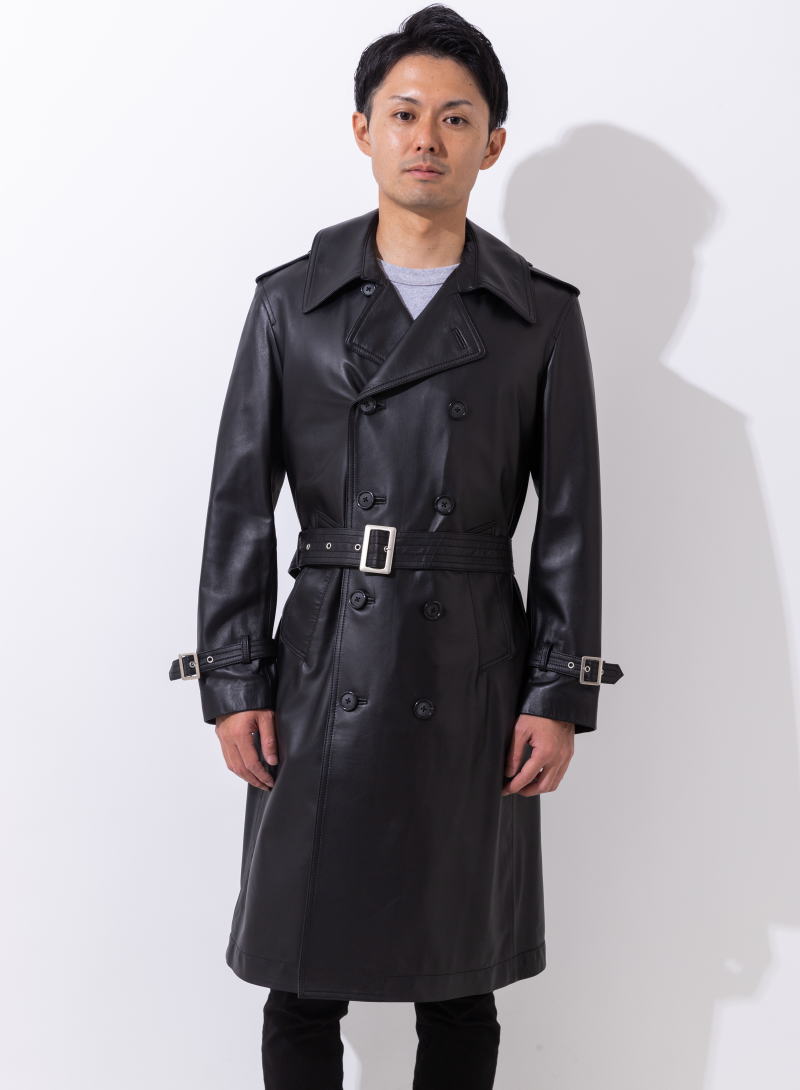 楽天市場】Freedom トレンチコート ラムレザー 大きいサイズ 4L 革