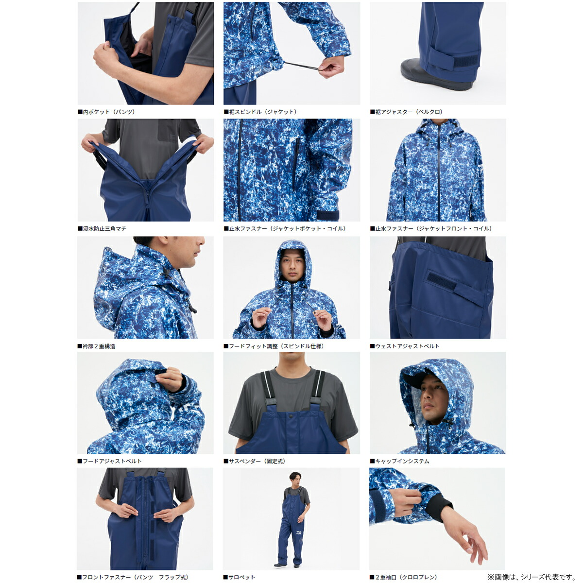 楽天市場】ダイワ PUオーシャンライトレインスーツ オーシャンカモ DR