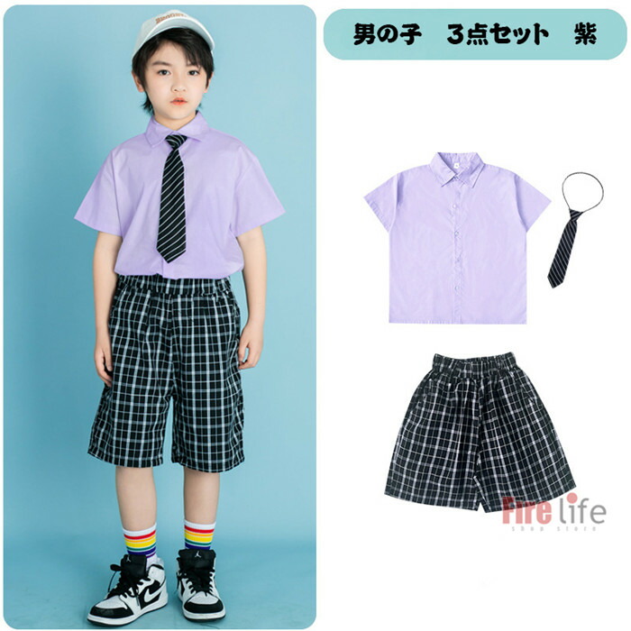 楽天市場】子供服3点セット JK風 DK風 学園風 女の子 男の子 シャツ