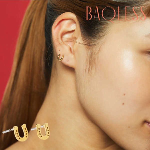 楽天市場】【3月上旬入荷予定】Baqless バックレス ピアス ゴールド
