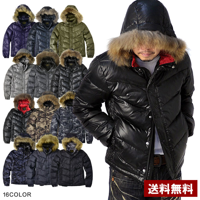楽天市場】セール☆ダウンジャケット メンズ リアルファー フード脱着