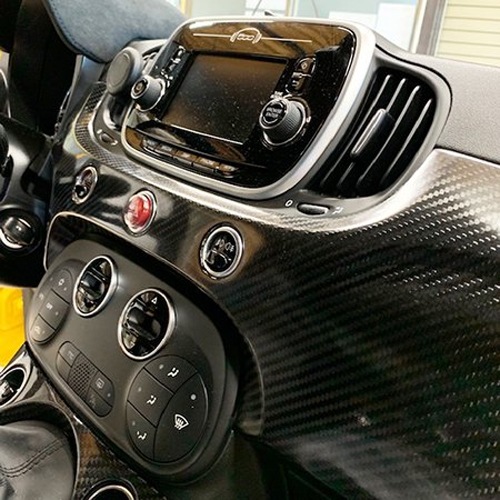 楽天市場】THREEHUNDRED ABARTH 595 カーボンインテリアパネル