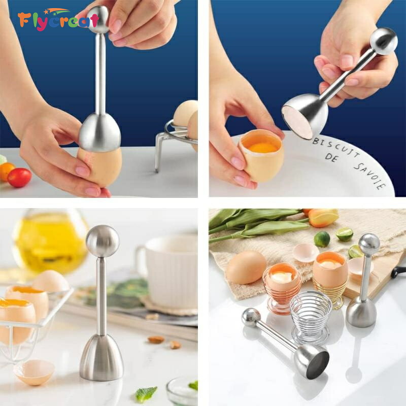 楽天市場】エッグカッター 卵の殻割り 304ステンレス 卵開殻器 手動 卵