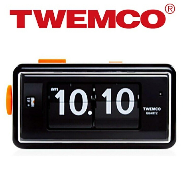 楽天市場】twemco パタパタ時計 黒の通販