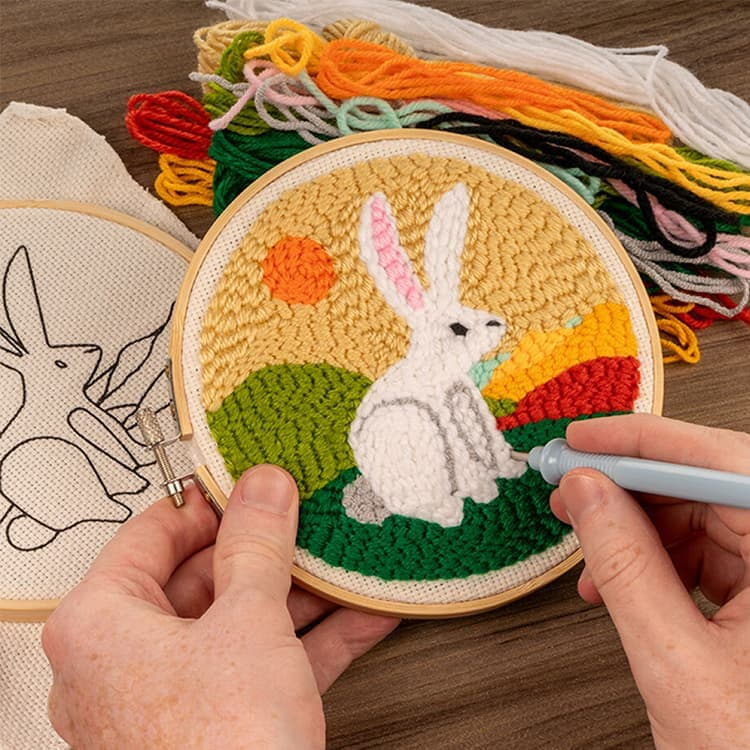 楽天市場】刺繍キット 刺しゅうセット パンチニードルキット