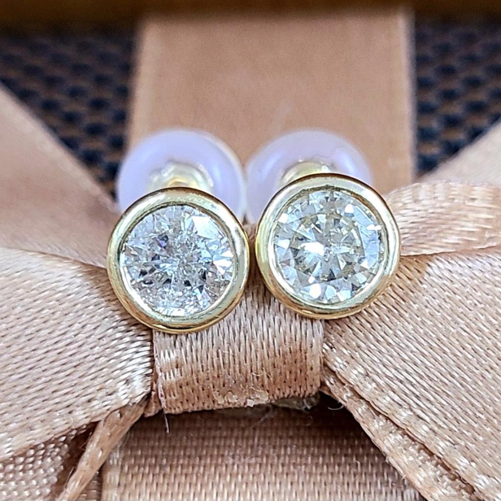 楽天市場】計0.6ct ダイヤモンド K18 YG バイザヤードセッティング