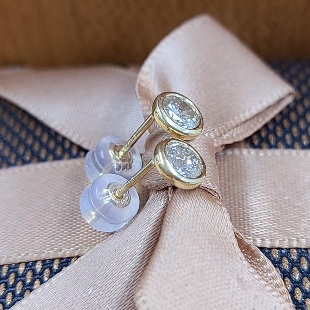 楽天市場】計0.6ct ダイヤモンド K18 YG バイザヤードセッティング