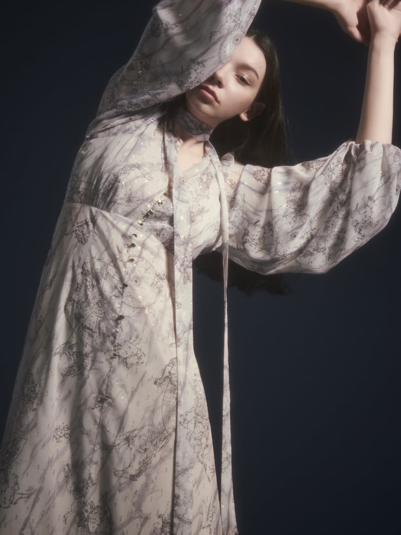 楽天市場】【SALE／50%OFF】ホロスコーププリントリボンタイワンピース