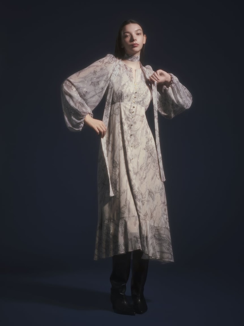 楽天市場】【SALE／50%OFF】ホロスコーププリントリボンタイワンピース