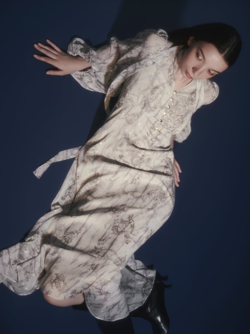 楽天市場】【SALE／50%OFF】ホロスコーププリントリボンタイワンピース