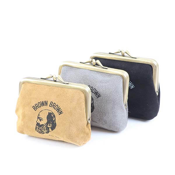 楽天市場】ブラウンブラウン ピックレザー Gamaguchi wallet がまぐち