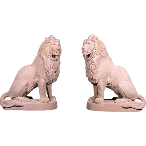 楽天市場】FRPオブジェ 鎮座するライオン置物 動物 石像 ライオン