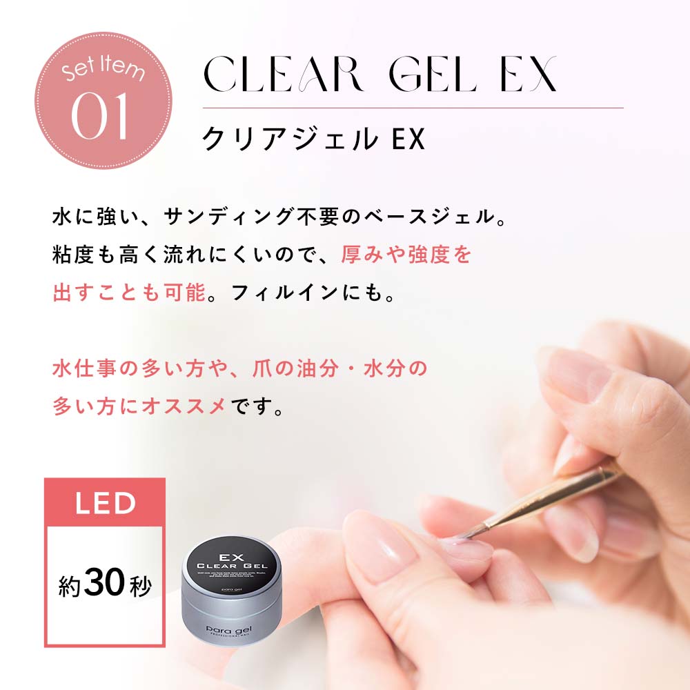 楽天市場】para gel クリアジェルEX 4g ＋ PREGEL マジカルプライマー