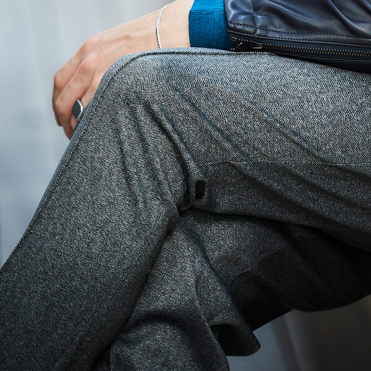 楽天市場】[SALE] 超ストレッチ パンツ メンズ ヘリンボーン柄 ニット