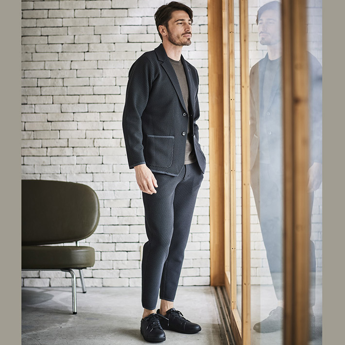 楽天市場】セットアップ メンズ 春夏 ニットジャージ ウォッシャブル