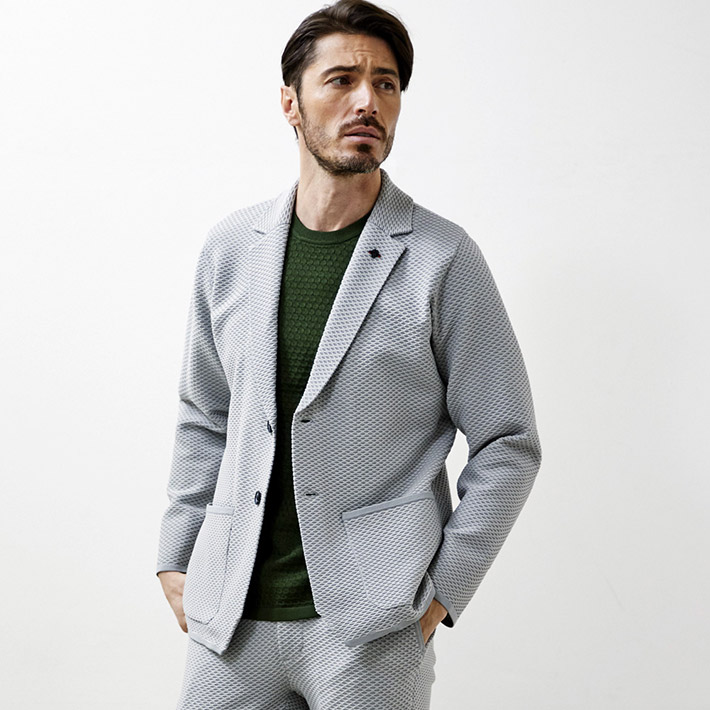 楽天市場】ジーステージ ジャケット ニットパンツ Safari掲載