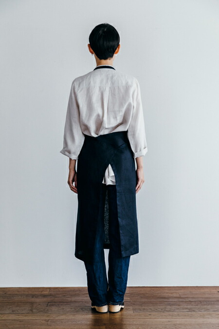 楽天市場】フォグリネンワーク リネン フルエプロン ネイビー fog