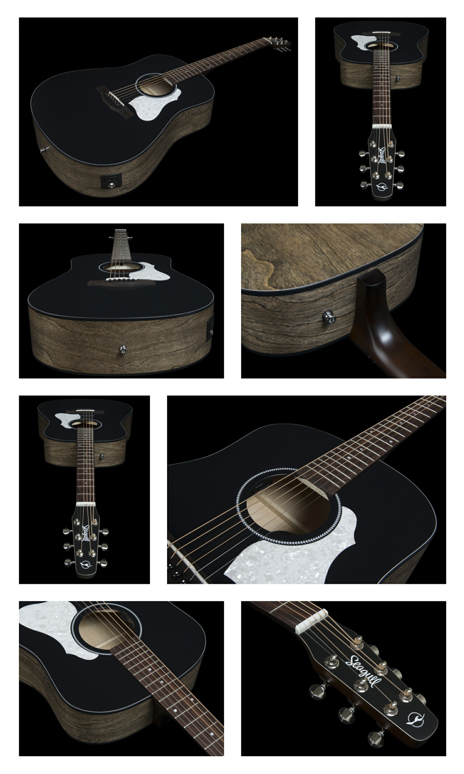 楽天市場】Seagull S6 Classic Black A/E[シーガル][スリムネック