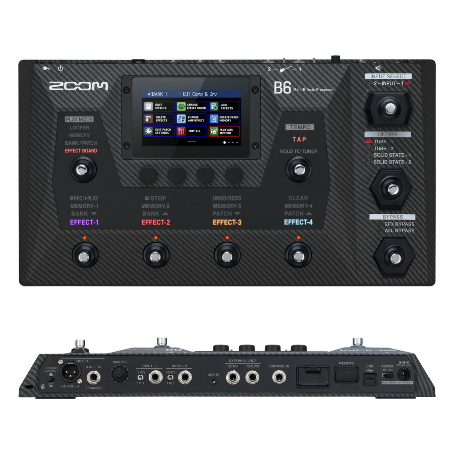 楽天市場】ZOOM B6 - Multi-Effects Processor 新品 ベース用マルチ