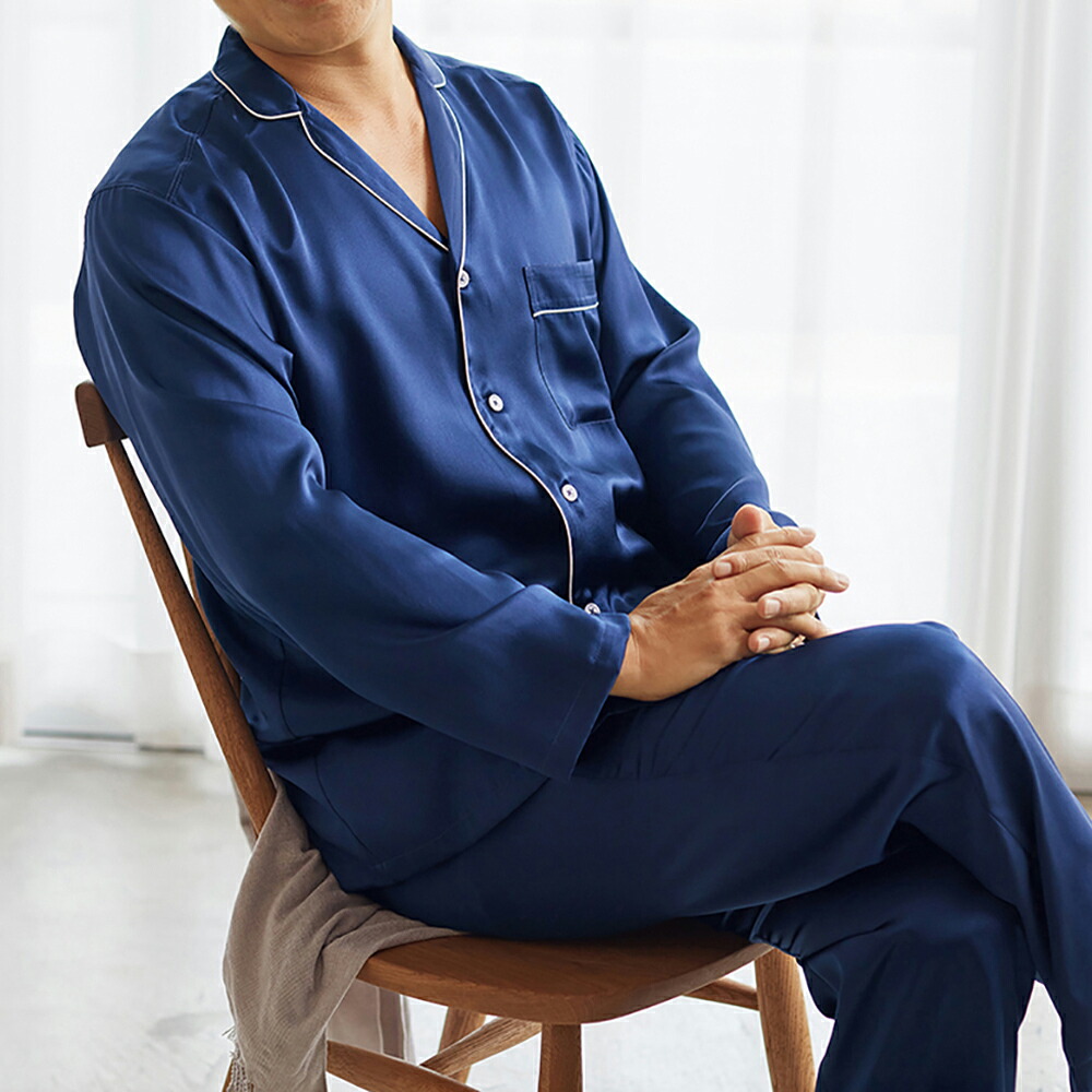 楽天市場】グンゼ パジャマ シルク100％ 長袖 長パンツ メンズ 年間 腰