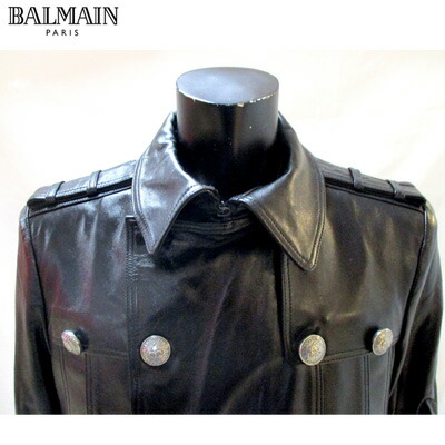 楽天市場】バルマン BALMAIN メンズ レザーコート ラムレザー トレンチ