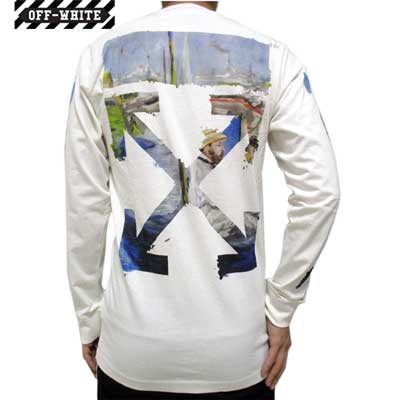 楽天市場】オフホワイト OFF-WHITE メンズ トップス ロンT 長袖 ロゴ