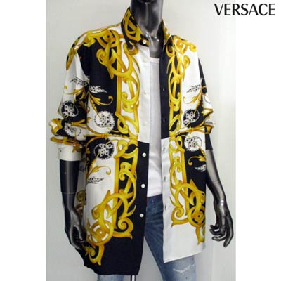 楽天市場】ヴェルサーチ VERSACE メンズ トップス シャツ 長袖 ロゴ
