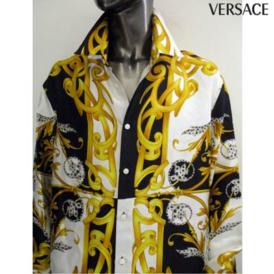 楽天市場】ヴェルサーチ VERSACE メンズ トップス シャツ 長袖 ロゴ