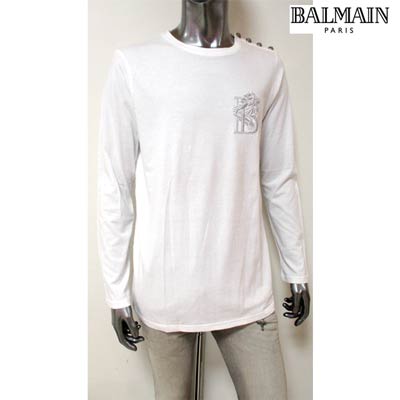 楽天市場】バルマン BALMAIN メンズ トップス ロンT 長袖 ロゴ 2color