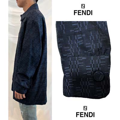 楽天市場】FENDI フェンディ 長袖シャツ メンズ トップス 総柄FFズッカ