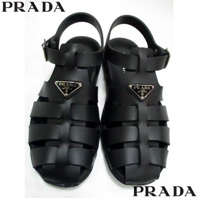 楽天市場】PRADA プラダ サンダル メンズ 靴 トライアングルロゴ