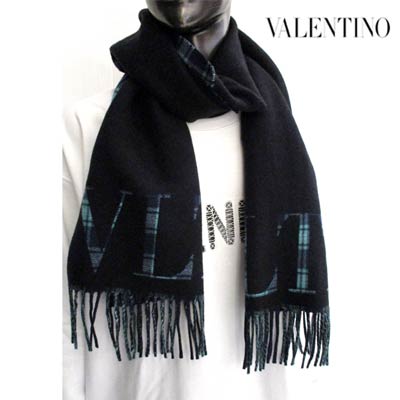 VALENTINO ロゴパターン ブラックストール