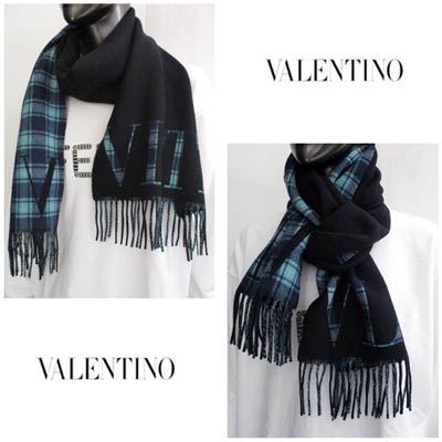 VALENTINO ロゴパターン ブラックストール