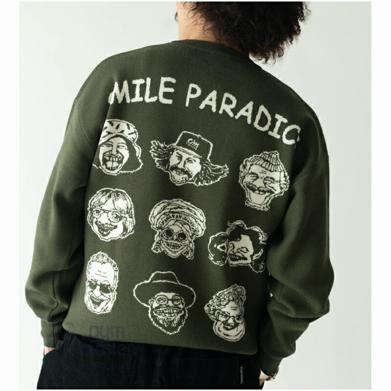 楽天市場】gym master 公式 ジャガードニットSMILE PARADICE クルー