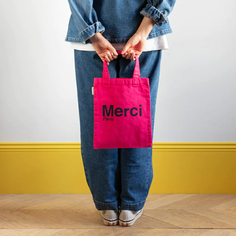 楽天市場】日本未発売【パリ直輸入】Merci cotton Tote Bag - Pink