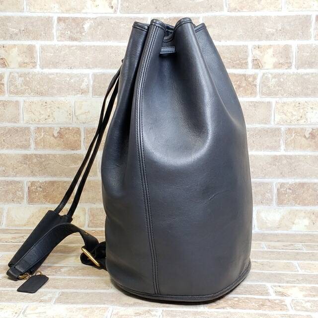 オールドコーチ9165 ブラック 巾着ショルダーバッグ USA製 良品